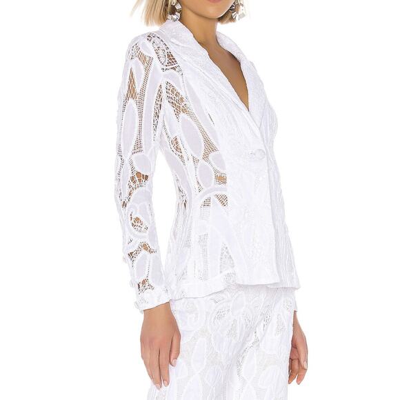ALEXIS Durham White Lace One Button Jacket Blazer Size XS - Picture 2 of 7